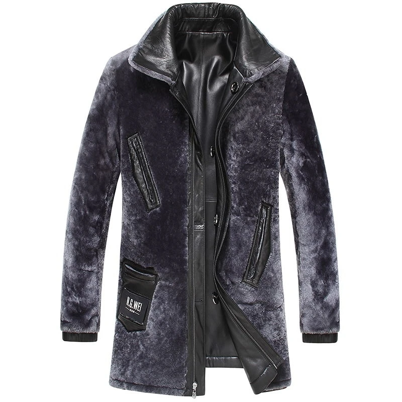Winter Genuine Autumn Leather Jacket Men Sheepskin Coat Wool Liner Real Fur Coats Chaqueta Cuero Hombre 99-A06025 KJ2382 
Winter Genuine Autumn Leather Jacket Men Sheepskin Coat Wool Liner Real Fur Coats Chaqueta Cuero Hombre 99-A06025 KJ2382