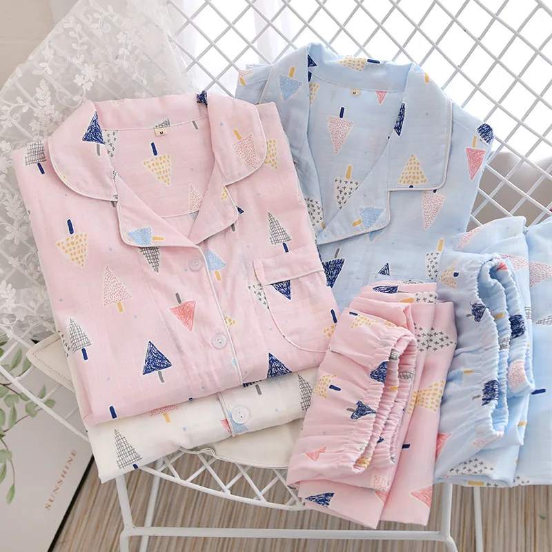 Thin Summer Long Sleeve Pajamas For Women Lovely Tree Print Loungewear Couple Cotton Sleepwear Set Plus Size Loose Home Suit Men
Thin Summer Long Sleeve Pajamas For Women Lovely Tree Print Loungewear Couple Cotton Sleepwear Set Plus Size Loose Home Suit Men