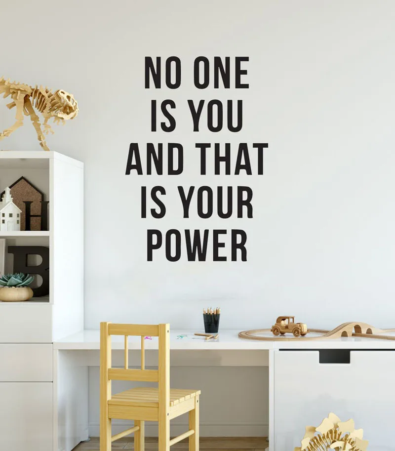Inspirational Saying For Kids Wall Decoration Decal NO ONE IS YOU Quote Vinyl Art Wall Stickers Bedroom Home School Decor A160
Inspirational Saying For Kids Wall Decoration Decal NO ONE IS YOU Quote Vinyl Art Wall Stickers Bedroom Home School Decor A160