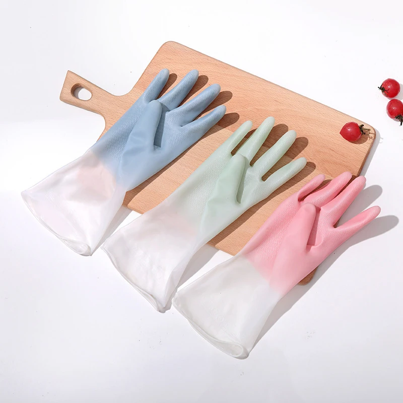A Pair Gradient Color Dishwashing Gloves Thin Section Housework Clean And Durable Kitchen Laundry Waterproof Latex Gloves
A Pair Gradient Color Dishwashing Gloves Thin Section Housework Clean And Durable Kitchen Laundry Waterproof Latex Gloves