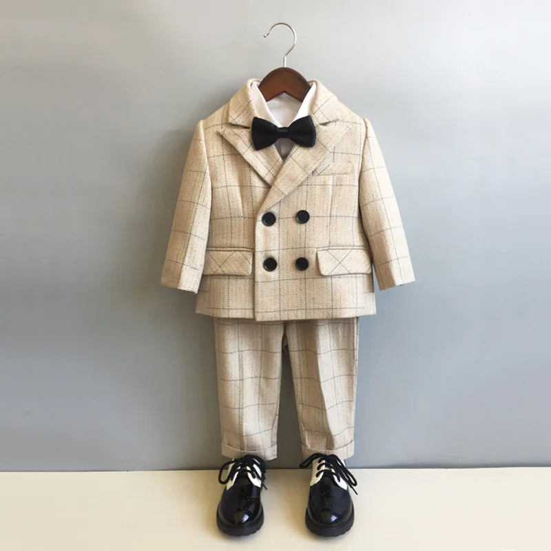 Boys Suits For Weddings Flower Kids Tuxedo Suit Children's Khaki Blazer Pants Vest Shirt Prom Dress Birthday Party Wear B04
Boys Suits For Weddings Flower Kids Tuxedo Suit Children's Khaki Blazer Pants Vest Shirt Prom Dress Birthday Party Wear B04