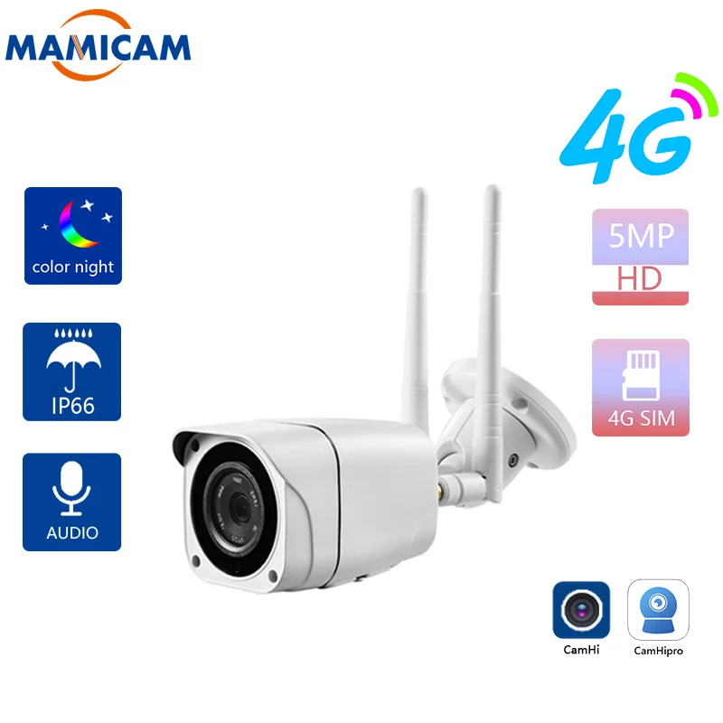 4G SIM Card IP Camera 1080P 5MP HD Wireless Outdoor Security Metal Shell Bullet Camera CCTV P2P Onvif Audio Surveillance Camhi
4G SIM Card IP Camera 1080P 5MP HD Wireless Outdoor Security Metal Shell Bullet Camera CCTV P2P Onvif Audio Surveillance Camhi