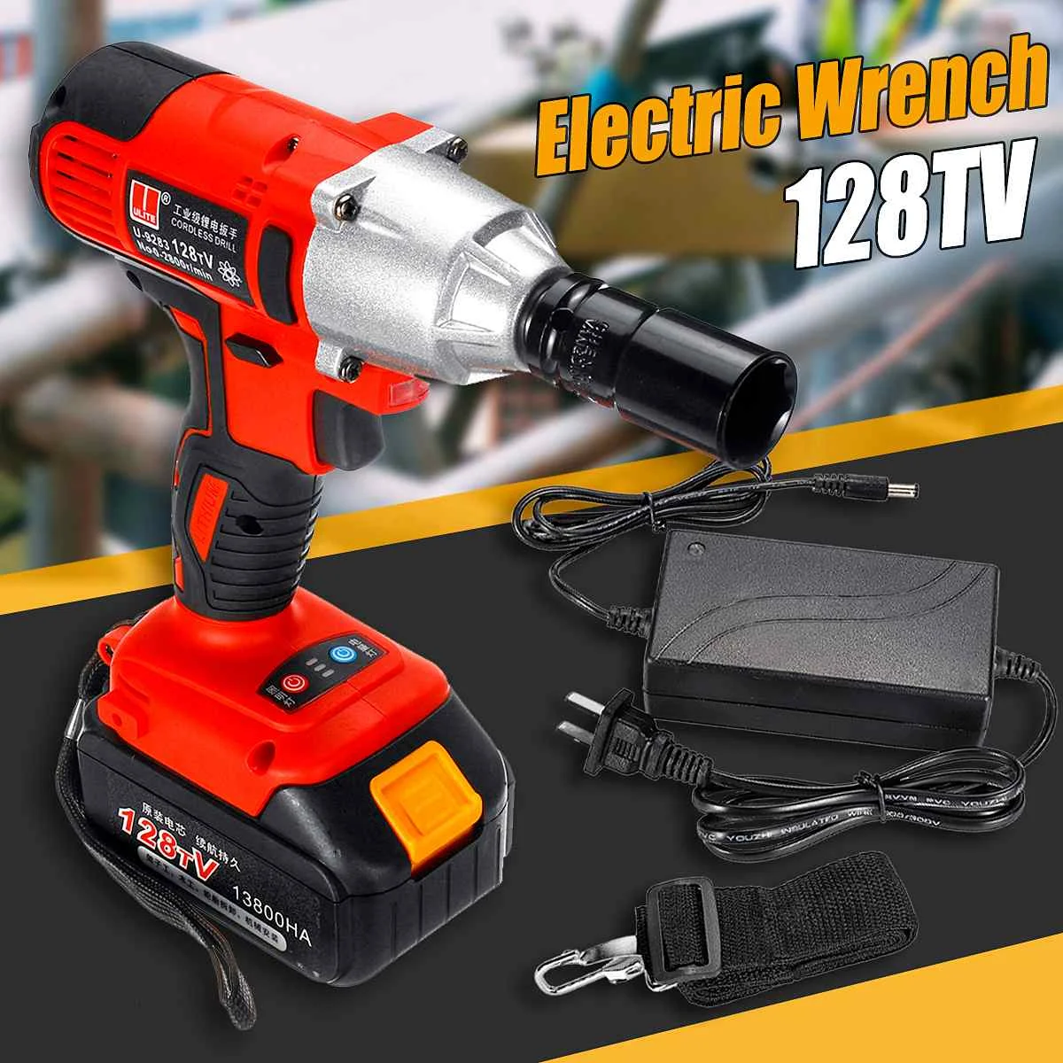 Drillpro Cordless Impact Wrench 400NM Torque 1/2" Socket 13800mAh Li-ion Battery Electric Wrench Home Car Repair Power Tools
Drillpro Cordless Impact Wrench 400NM Torque 1/2" Socket 13800mAh Li-ion Battery Electric Wrench Home Car Repair Power Tools