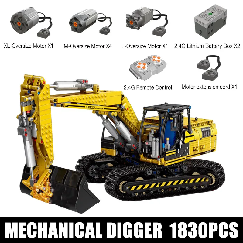 1830pcs Motorized Excavator Truck Link Belt Version Truck Model Building Blocks Bricks Kids Toys for Boys Birthday Gifts
1830pcs Motorized Excavator Truck Link Belt Version Truck Model Building Blocks Bricks Kids Toys for Boys Birthday Gifts