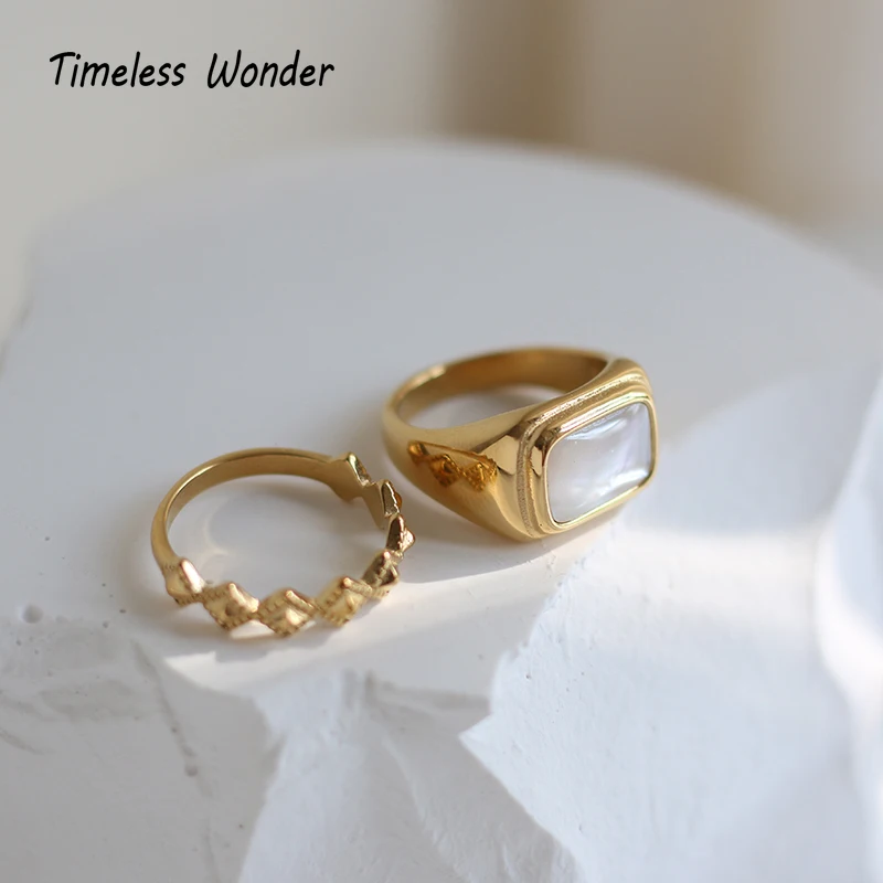 Timeless Wonder Titanium Geo Shell Band Solid Rings for Women Jewelry Punk Designer Kpop Gothic Boho Ins Trendy Hiphop Mix 1248
Timeless Wonder Titanium Geo Shell Band Solid Rings for Women Jewelry Punk Designer Kpop Gothic Boho Ins Trendy Hiphop Mix 1248
