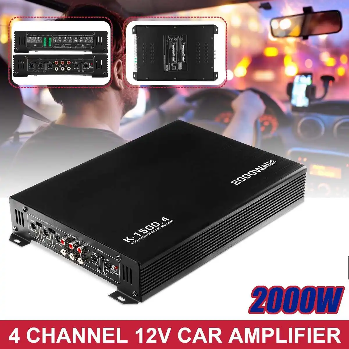 Car Audio Amplifier Stereo Bass Speaker 2000W 4 Channel Car Power Audio Subwoofer Home Amplifiers Car HIFI Audio Processor
Car Audio Amplifier Stereo Bass Speaker 2000W 4 Channel Car Power Audio Subwoofer Home Amplifiers Car HIFI Audio Processor