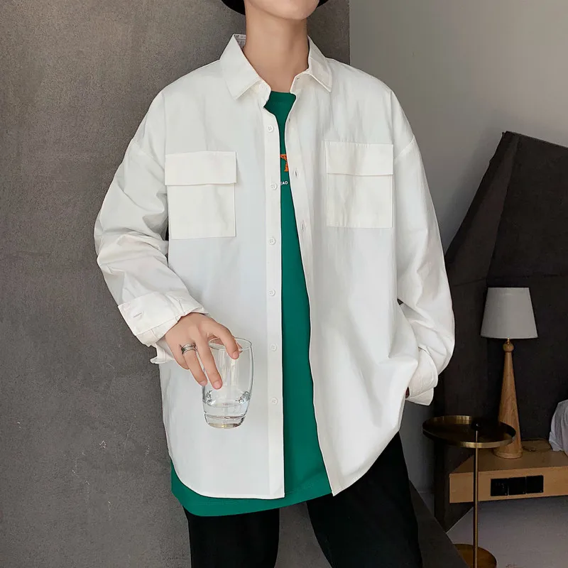 New Autumn Pure Cotton Work Clothes white Shirt Man Thin Long Sleeve Easy Trend Leisure Time Solid Color Chinese Style Black
New Autumn Pure Cotton Work Clothes white Shirt Man Thin Long Sleeve Easy Trend Leisure Time Solid Color Chinese Style Black