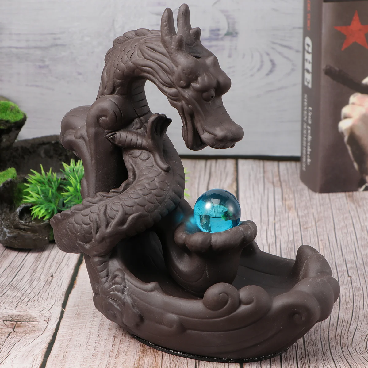 1PC Dragon Smoke Reflow Incense Burner Purple Sand Reverse Flow Aromatherapy Furnace Creative Dragon Shape Handicraft Retro
1PC Dragon Smoke Reflow Incense Burner Purple Sand Reverse Flow Aromatherapy Furnace Creative Dragon Shape Handicraft Retro