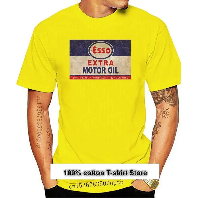 Esso-Camiseta de algodón con gráfico de aceite de Motor, S-5XL corta, nueva
Esso-Camiseta de algodón con gráfico de aceite de Motor, S-5XL corta, nueva