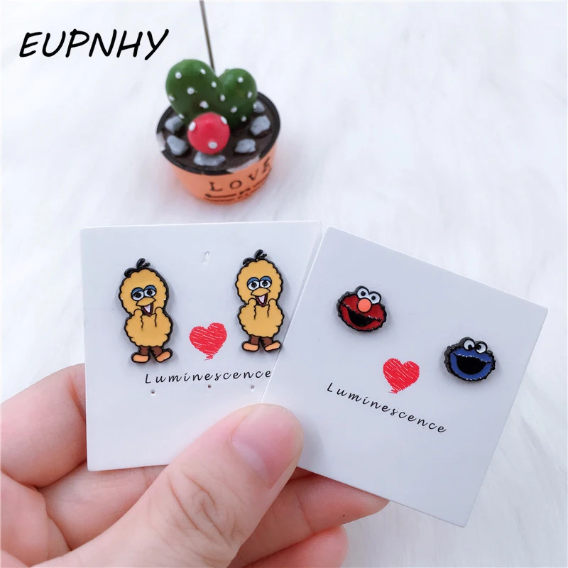 EUPNHY милые девушки 1 пара мультфильм фильм Серьги Шпильки для пирсинга животных