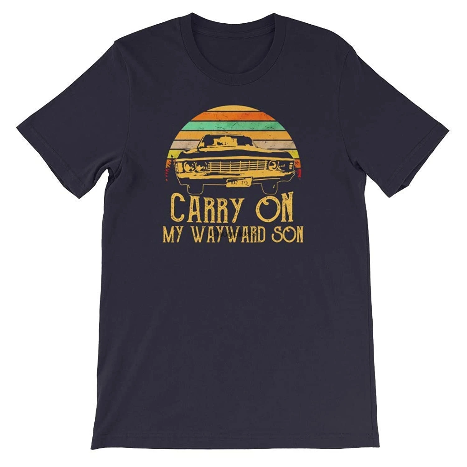 Винтажная Ретро футболка с надписью Carry On My Wayward сын-сверхестественный подарок