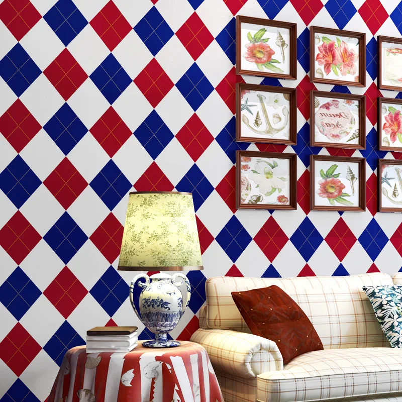 American and European style wallpaper European style wallpaper children's bedroom British geometric blue diamond wallpaper
American and European style wallpaper European style wallpaper children's bedroom British geometric blue diamond wallpaper