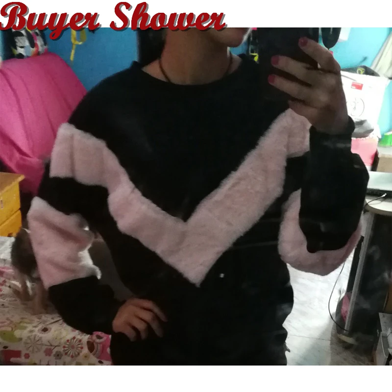 Hirigin Autumn Women Casual O-neck Long Sleeve Patchwork Plush Fleece Loose Warm Thick Sweatshirt Pullover Tops
Hirigin Autumn Women Casual O-neck Long Sleeve Patchwork Plush Fleece Loose Warm Thick Sweatshirt Pullover Tops