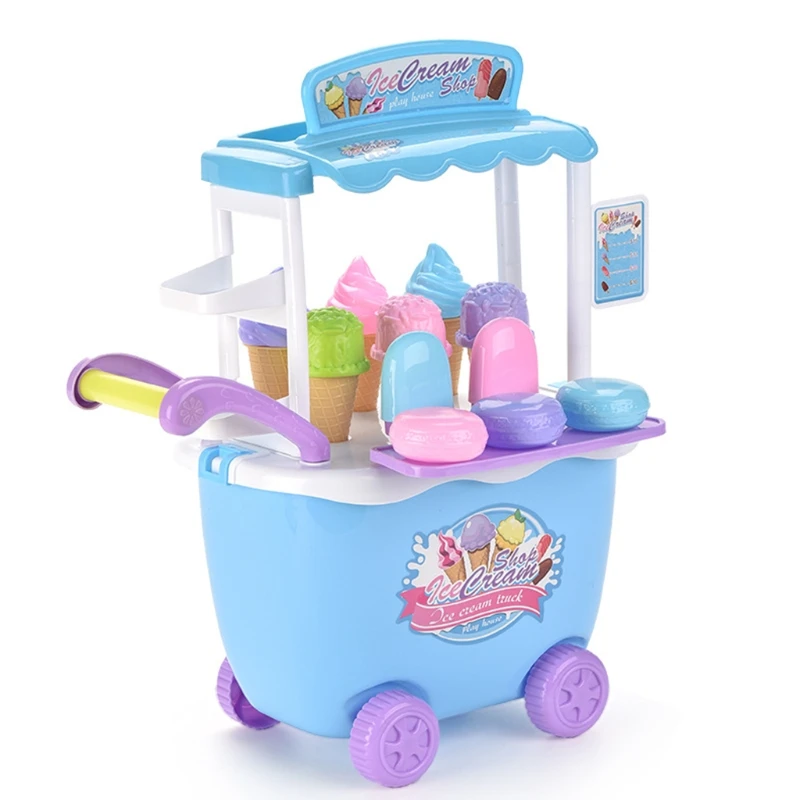 

Форма для подарков девочкам 6 лет 2,3,4,5, корзина для ролевых игр с мороженым набор еды грузовик игры для мороженого детские игрушки