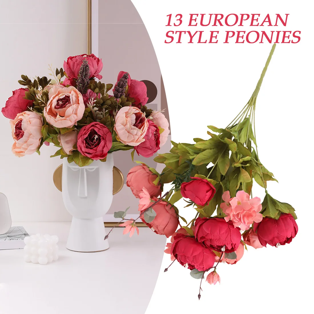European artificial peony artificial flower decoration party silk artificial flower peony home hotel decoration DIYweddingwreath
European artificial peony artificial flower decoration party silk artificial flower peony home hotel decoration DIYweddingwreath