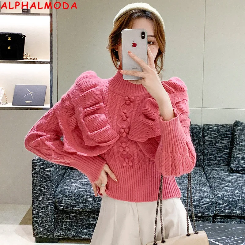 Женский обтягивающий свитер ALPHALMODA, повседневный вязаный джемпер с оборками, модный свитер, топ на зиму 2021
Женский обтягивающий свитер ALPHALMODA, повседневный вязаный джемпер с оборками, модный свитер, топ на зиму 2021