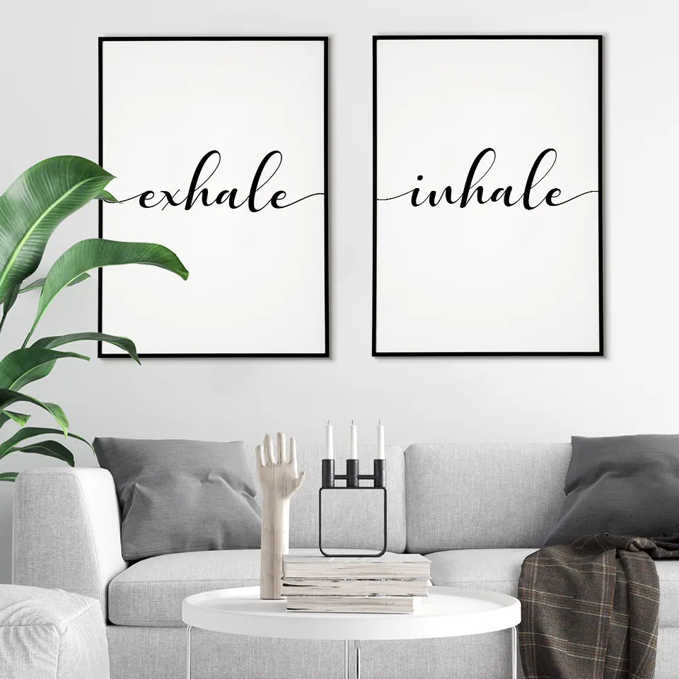 Inhale Exhale Poster Nordic Canvas Painting Quote Scandinavian Wall Art Pictures For Living Room Modern Home Decorative Prins
Inhale Exhale Poster Nordic Canvas Painting Quote Scandinavian Wall Art Pictures For Living Room Modern Home Decorative Prins