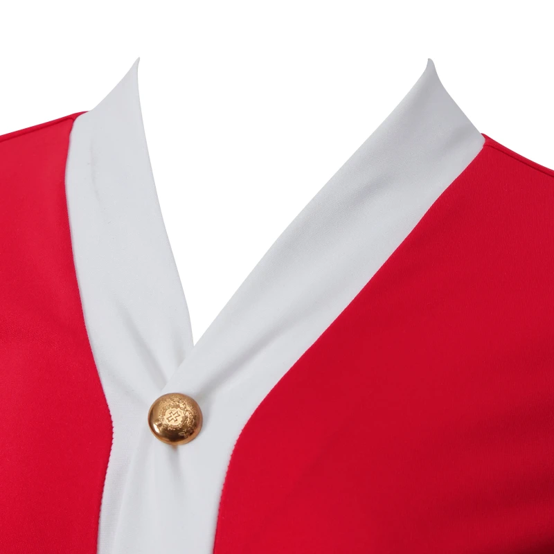 

Christmas New Women Dress Button Decorative Patchwork V Neck Dress Three Quarter Sleeves Sashes Female Casual Xmas Dress