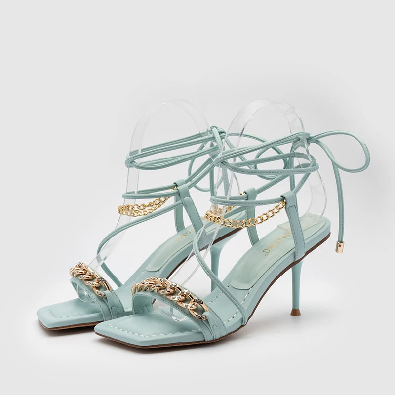 New Summer Women Sandals Woman Sexy Shoes Chain Thin Heels Ladies Rhinestone Sandals Female Pink Brand Sandals Zapatos De Mujer
New Summer Women Sandals Woman Sexy Shoes Chain Thin Heels Ladies Rhinestone Sandals Female Pink Brand Sandals Zapatos De Mujer