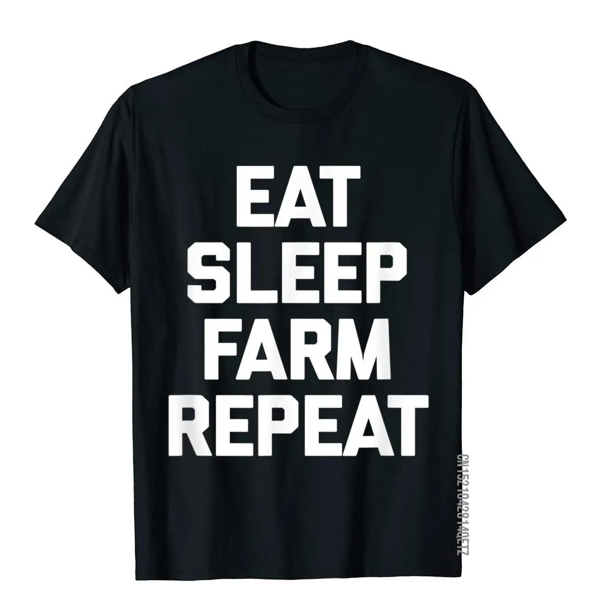 Футболка с надписью "Eat Sleep Farm" забавная футболка "Фермерский" хлопковые