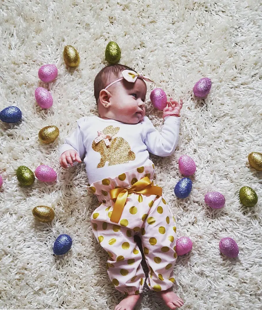 Newborn Kid Baby Girls Clothes Easter Bunny Clothes Romper and Leggings and Headband Outfits Set
Newborn Kid Baby Girls Clothes Easter Bunny Clothes Romper and Leggings and Headband Outfits Set