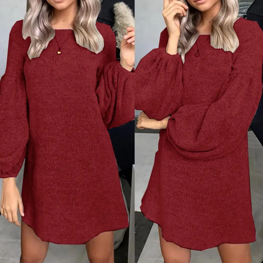 Casual Women Dresses Solid Color Long Puff Sleeve Cotton Loose A-Line Dresses Bottoming Top Mini Dress Fantasy 
Casual Women Dresses Solid Color Long Puff Sleeve Cotton Loose A-Line Dresses Bottoming Top Mini Dress Fantasy
