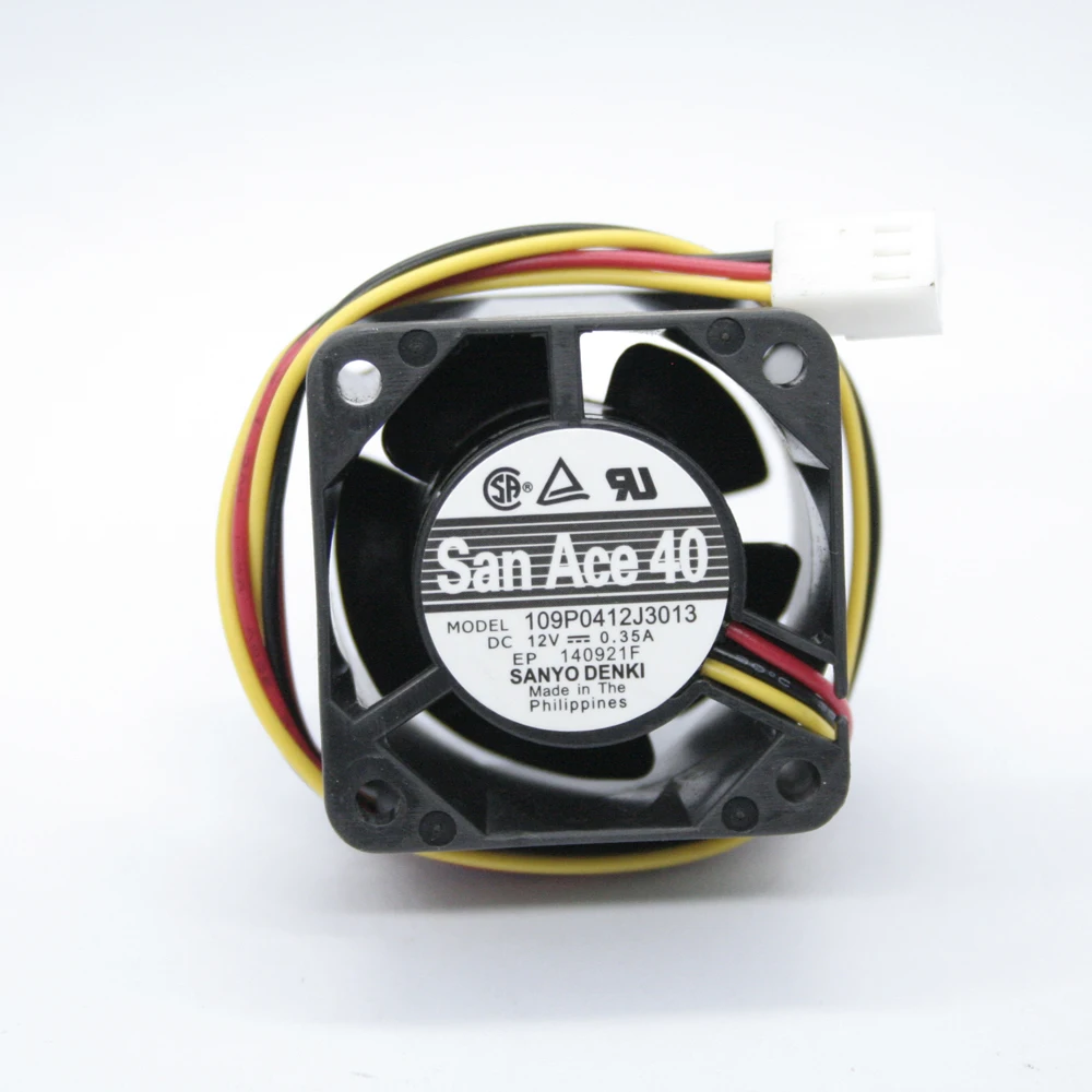 5 шт./лот SANYO 109P0412J3013 4028 AC/DC 12V 0.35A 40*40*28 мм (4 см) 3 (проволока проходит по всей ветер