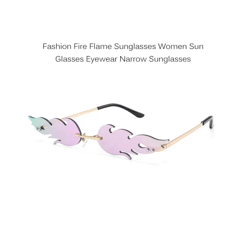 New Fashion Fire Flame Sunglasses WomenMen Rimless Wave SunGlasses Eyewear Narrow Sunglasses Vacation Travel casual fashion
New Fashion Fire Flame Sunglasses WomenMen Rimless Wave SunGlasses Eyewear Narrow Sunglasses Vacation Travel casual fashion