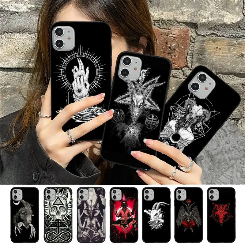 

Pentagram 666 Demonic Satanic Phone Case For iPhone 13 11 8 7 6 6S Plus X XS MAX 5 5S SE 2020 XR 11 pro Funda