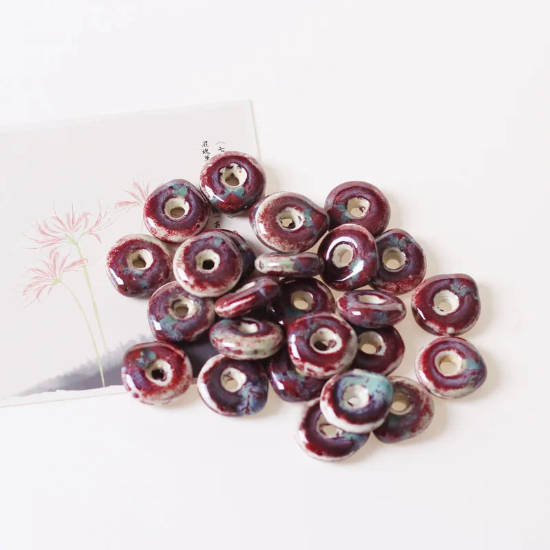 50 Pieces/Lot Speckle Glaze Ceramic Beads Flat Charm 20x3mm Round Porcelain Bead Spacer Jewelry Making DIY Accessories Findings
50 Pieces/Lot Speckle Glaze Ceramic Beads Flat Charm 20x3mm Round Porcelain Bead Spacer Jewelry Making DIY Accessories Findings