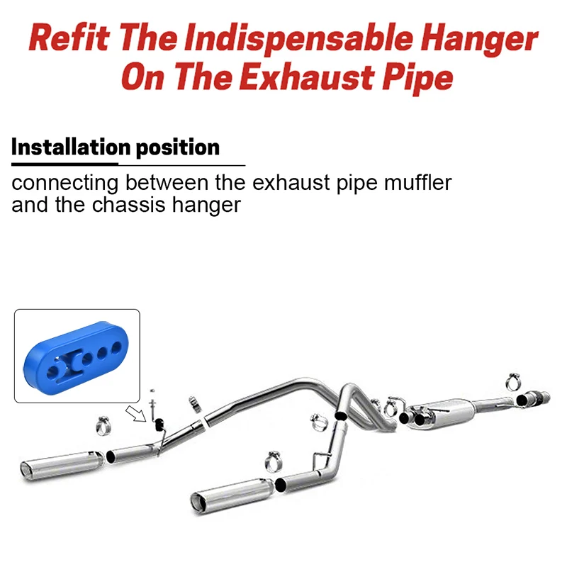 Universal Car Rubber Exhaust Hanger Pipe Mount Mounting Bracket 4 Holes Muffler For Audi BMW Benz Honda Kia Hyundai | Автомобили и