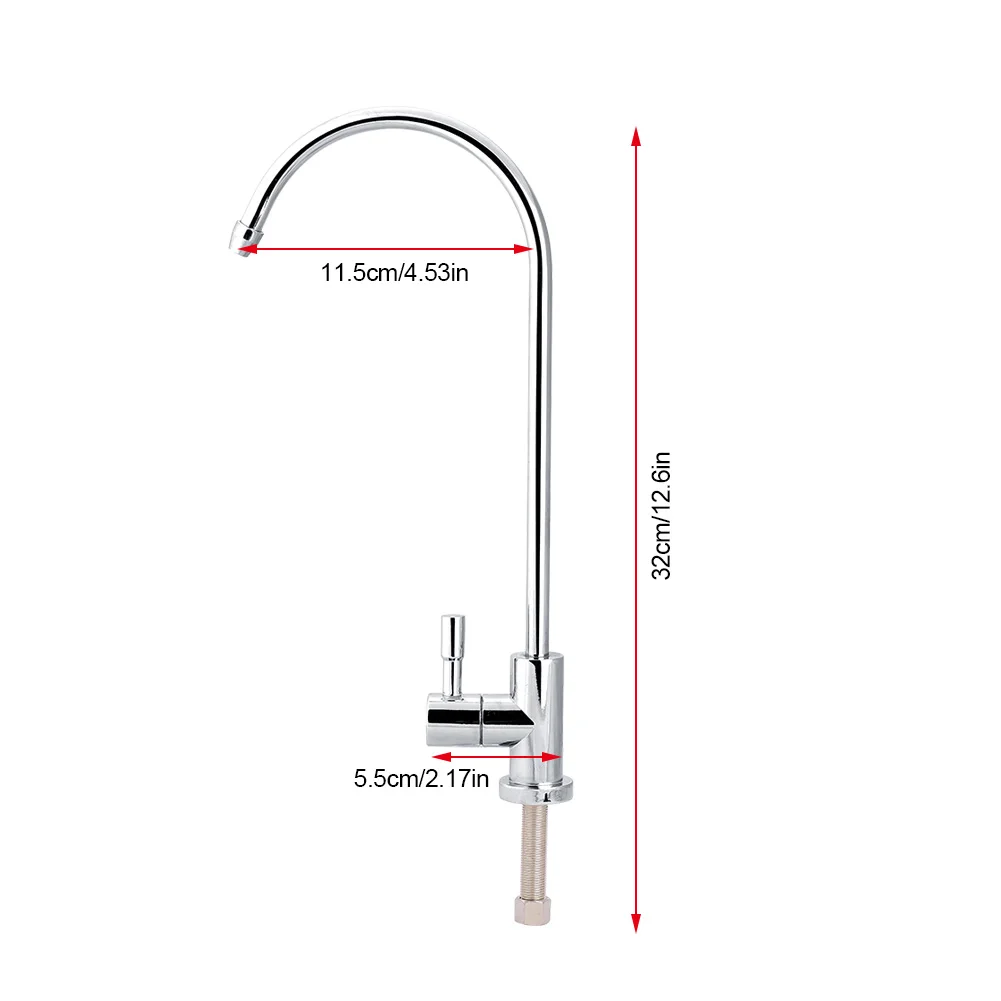 360 Rotation Design 1/4'' Stainless Steel Kitchen Sink Faucet Tap Chrome Reverse Osmosis RO Drinking Water Filter
360 Rotation Design 1/4'' Stainless Steel Kitchen Sink Faucet Tap Chrome Reverse Osmosis RO Drinking Water Filter