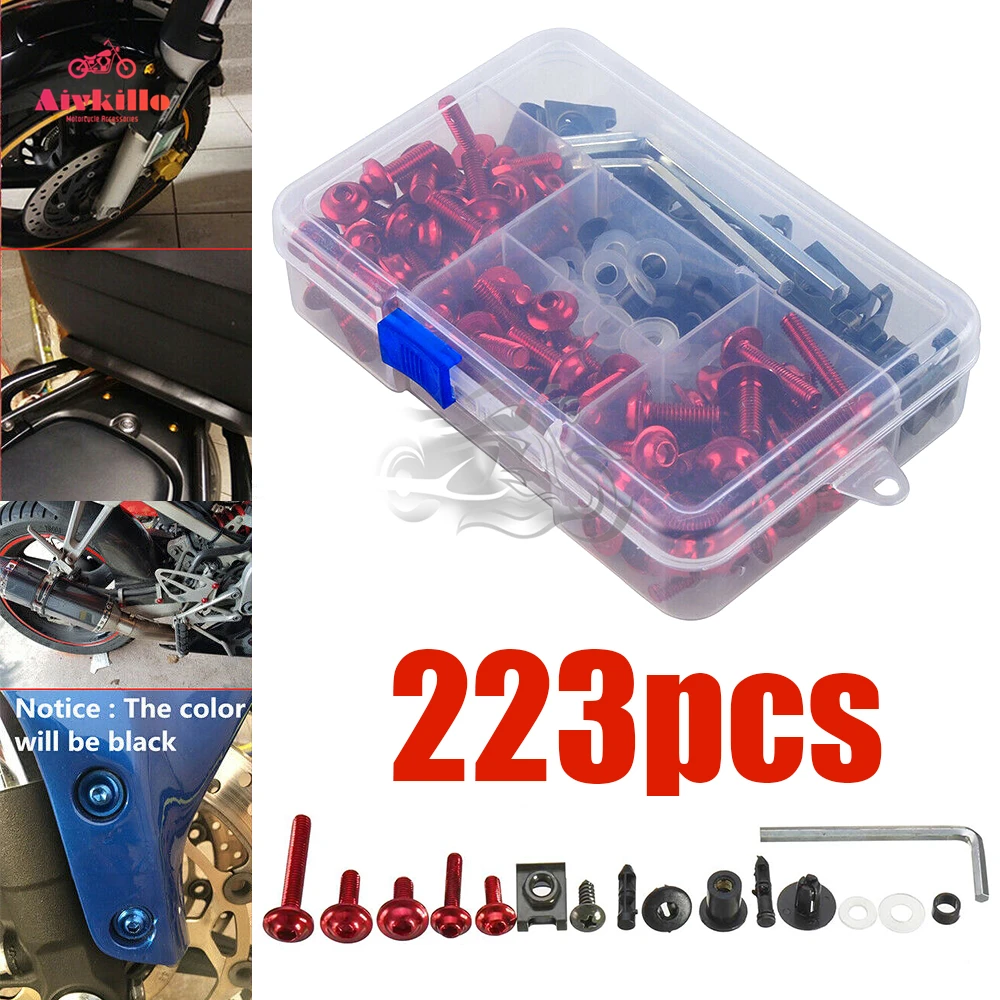 223 шт. набор винтов для YZF R1 R3 R6 R25 FZ1 FZ6 MT09 TMAX 500 530 XMAX 400|Полные комплекты обтекателей|