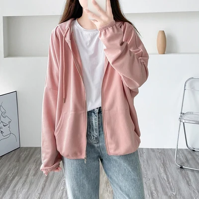 Jacket Women's autumn and winter hooded cotton versatile top cardigan jacket zipper thin fashion leisure
Jacket Women's autumn and winter hooded cotton versatile top cardigan jacket zipper thin fashion leisure
