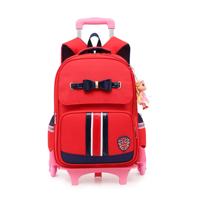 British style children trolley school bags Bow Roller schoolbags for Teen Girls Knapsack Mochila escolar Travel Backpacks
British style children trolley school bags Bow Roller schoolbags for Teen Girls Knapsack Mochila escolar Travel Backpacks