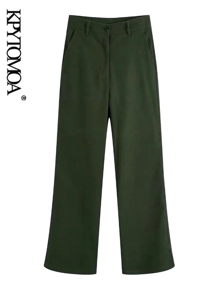 KPYTOMOA Women Fashion Front Pockets Office Wear Wide Leg Pants Vintage High Waist Zipper Fly Female Trousers Mujer
KPYTOMOA Women Fashion Front Pockets Office Wear Wide Leg Pants Vintage High Waist Zipper Fly Female Trousers Mujer