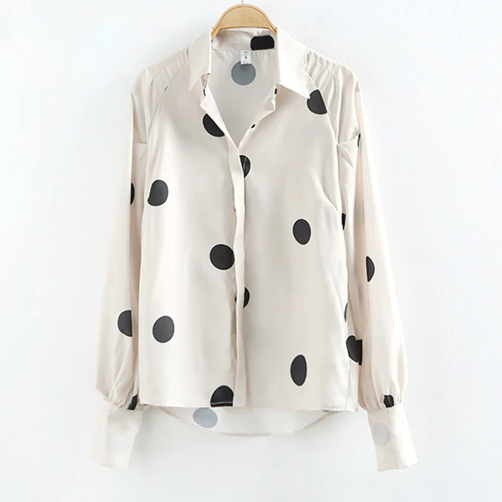 Korean Style Spring Long Sleeve Chiffon Blouse Simple Polka Dots Chic Casual Shirt Oversize Fashion Office Lady Work Tops
Korean Style Spring Long Sleeve Chiffon Blouse Simple Polka Dots Chic Casual Shirt Oversize Fashion Office Lady Work Tops