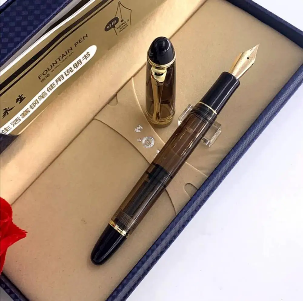 

HERO wing sung 699 Piston Version fountain pen Ink Pen 14K Gold Nib Business Stationery Office school supplies Writing Pens Gift