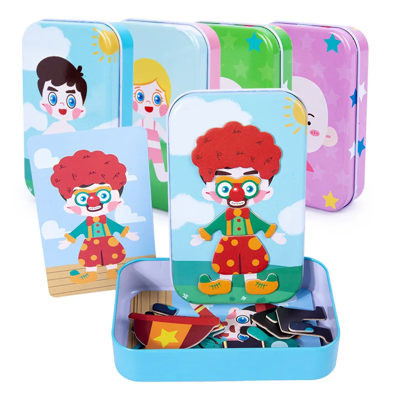 Baby Toys Dress Up Expression Magnetic 3D Puzzle Travel Toys Tin Box Jigsaw Game Early Education Imagination Toy Gifts For Girls
Baby Toys Dress Up Expression Magnetic 3D Puzzle Travel Toys Tin Box Jigsaw Game Early Education Imagination Toy Gifts For Girls