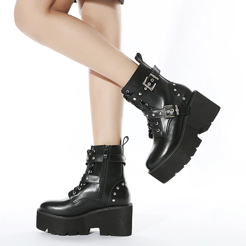 2021 Autumn and Winter Women's Ankle Boots Leather Zipper Gothic Female Knight Boots Chelsea Women's Platform Shoes 35-43 Size
2021 Autumn and Winter Women's Ankle Boots Leather Zipper Gothic Female Knight Boots Chelsea Women's Platform Shoes 35-43 Size