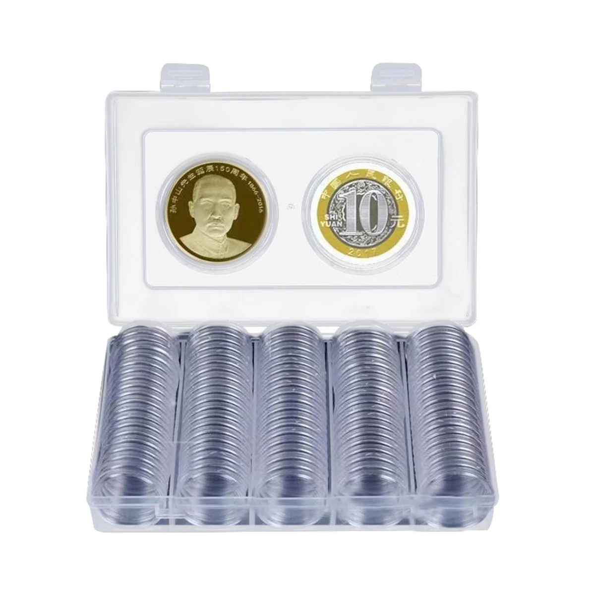 Coins Holder Organizer Storage Box with Coin Capsule Cases Gaskets for Collectible Commemorative Coin
Coins Holder Organizer Storage Box with Coin Capsule Cases Gaskets for Collectible Commemorative Coin