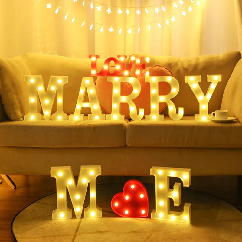 LED Letter Lights Luminous Number Lamp Alphabet Letter Decor Christmas Valentine's Day Wedding Party Birthday Advertising Lights
LED Letter Lights Luminous Number Lamp Alphabet Letter Decor Christmas Valentine's Day Wedding Party Birthday Advertising Lights
