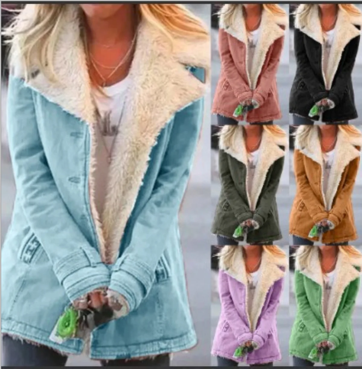 Autumn and winter jacket women plus velvet long-sleeved plus velvet warm cotton jacket
Autumn and winter jacket women plus velvet long-sleeved plus velvet warm cotton jacket