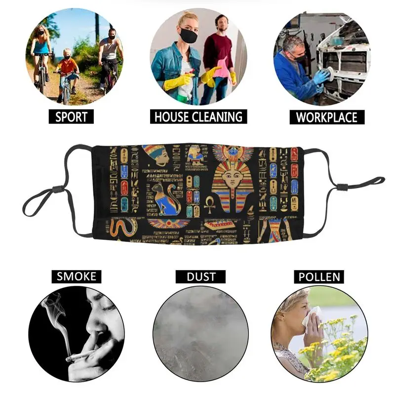 Washable Egyptian Hieroglyphs And Deities Mouth Face Mask Adult Egypt Mask Men Women Anti Dust Protection Respirator Muffle
Washable Egyptian Hieroglyphs And Deities Mouth Face Mask Adult Egypt Mask Men Women Anti Dust Protection Respirator Muffle