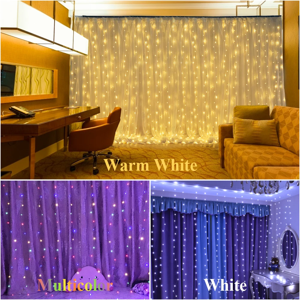 3m Led Curtain Garland Usb String Lights Fairy Copper Wire Remote Control Christmas Wedding Holiday Garden Room Decoration
3m Led Curtain Garland Usb String Lights Fairy Copper Wire Remote Control Christmas Wedding Holiday Garden Room Decoration