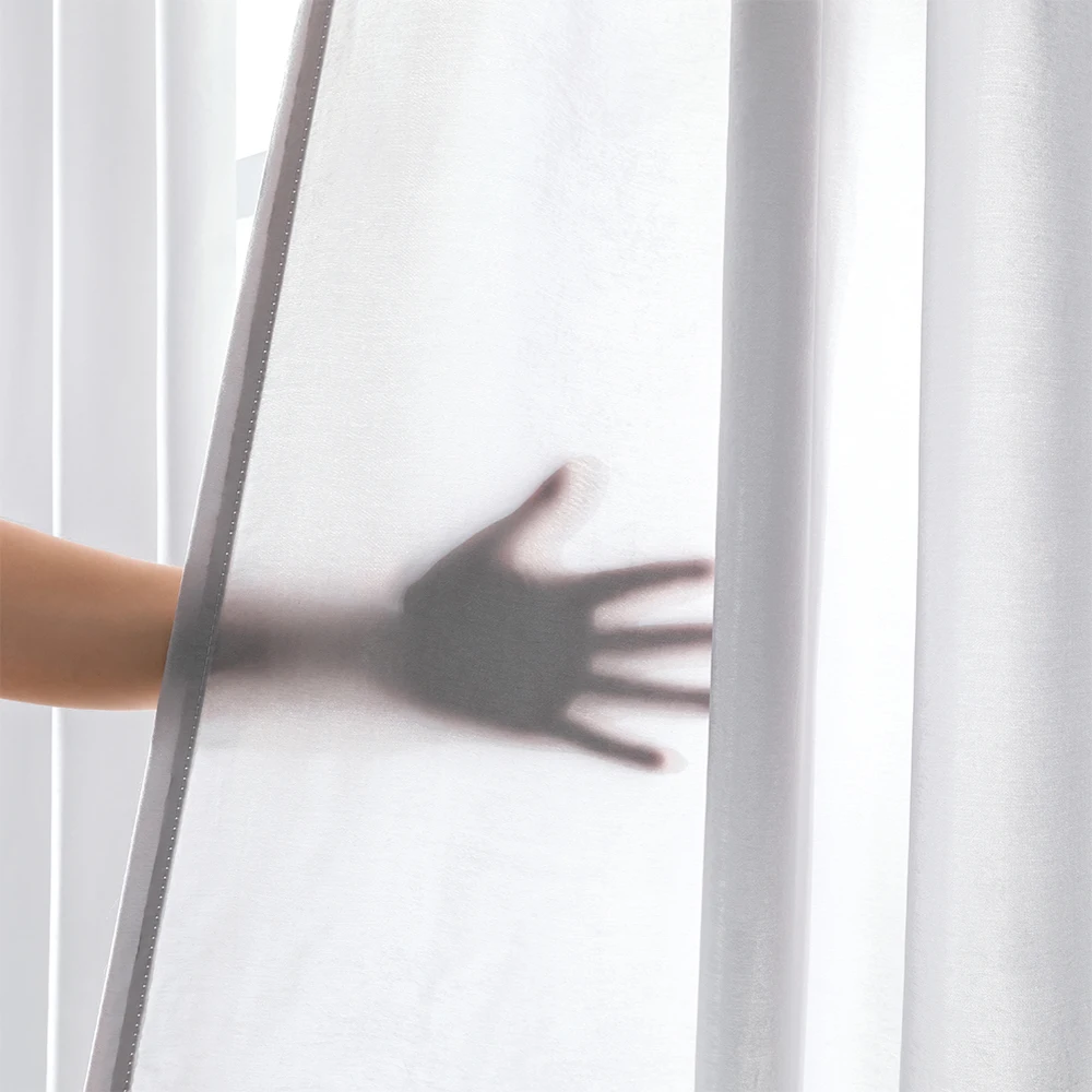 Modern Solid Color Curtains for Living Room Soft Window Treatments Voile Sheer Curtains Home Decoration 
Modern Solid Color Curtains for Living Room Soft Window Treatments Voile Sheer Curtains Home Decoration