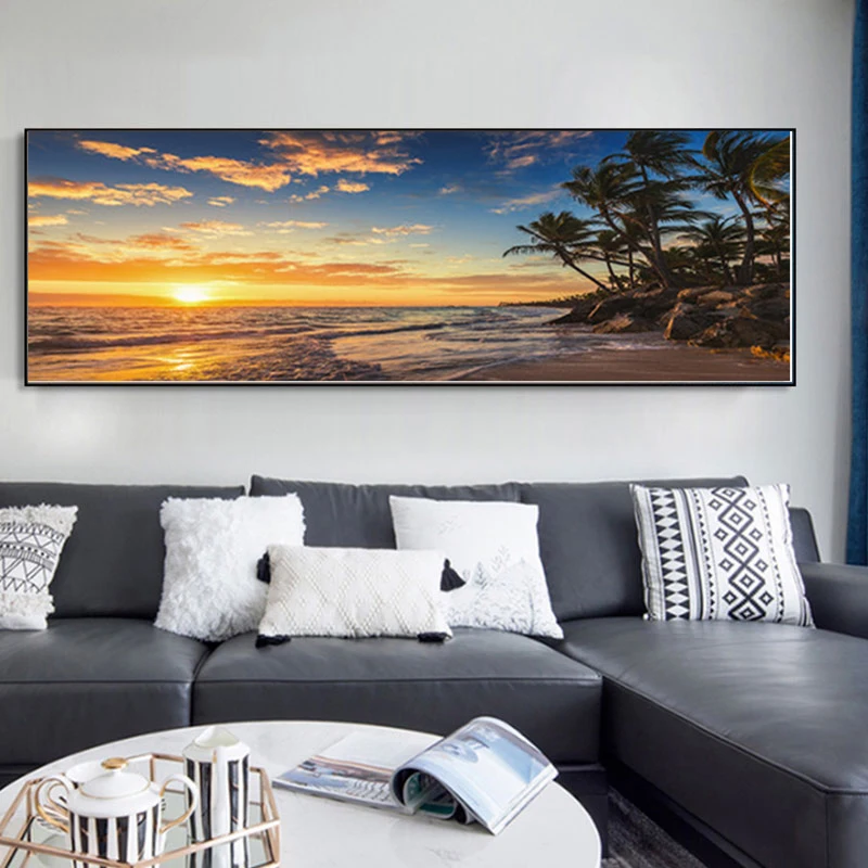 Panorama Landscape Sunsets Natural Sea Beach Coconut Palm Canvas Painting Posters and Prints Wall Art Picture for Living Room
Panorama Landscape Sunsets Natural Sea Beach Coconut Palm Canvas Painting Posters and Prints Wall Art Picture for Living Room
