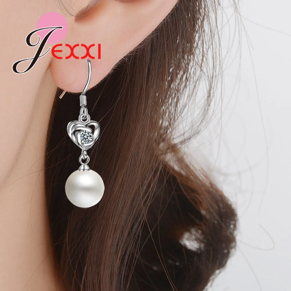 925 Sterling Silver Hollow Heart/Pearl Dangler Drop Earrings for Women Girl OL Ladies High Quality Korean Ear Decoration Jewelry
925 Sterling Silver Hollow Heart/Pearl Dangler Drop Earrings for Women Girl OL Ladies High Quality Korean Ear Decoration Jewelry