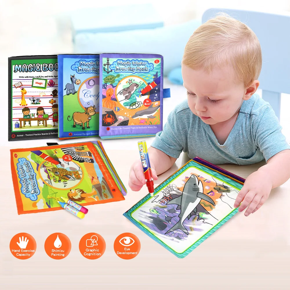 4 Types Magic Water Drawing Books Coloring Book in Drawing Toys Reusable Books Early Learning Toys Educational Toys for Kids
4 Types Magic Water Drawing Books Coloring Book in Drawing Toys Reusable Books Early Learning Toys Educational Toys for Kids