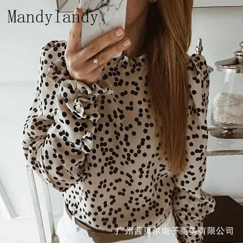 Летняя Модная рубашка Mandylandy с длинным рукавом и круглым вырезом, пуловер, рубашка, Женская Повседневная Свободная рубашка с принтом в горош...
Летняя Модная рубашка Mandylandy с длинным рукавом и круглым вырезом, пуловер, рубашка, Женская Повседневная Свободная рубашка с принтом в горош...